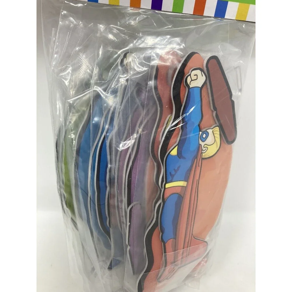5x Super Hero Foam Gliders Simple Assembly 12 PACK Party Favor Plane Super Hero